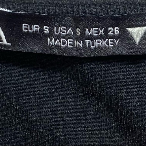 NWOT Zara Asymmetric Little Black Dress Midi Cut Out Waist Event Fav Cocktail S - Picture 11 of 11